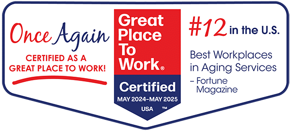 Great place to work badge. Number 12 in the U.S.
