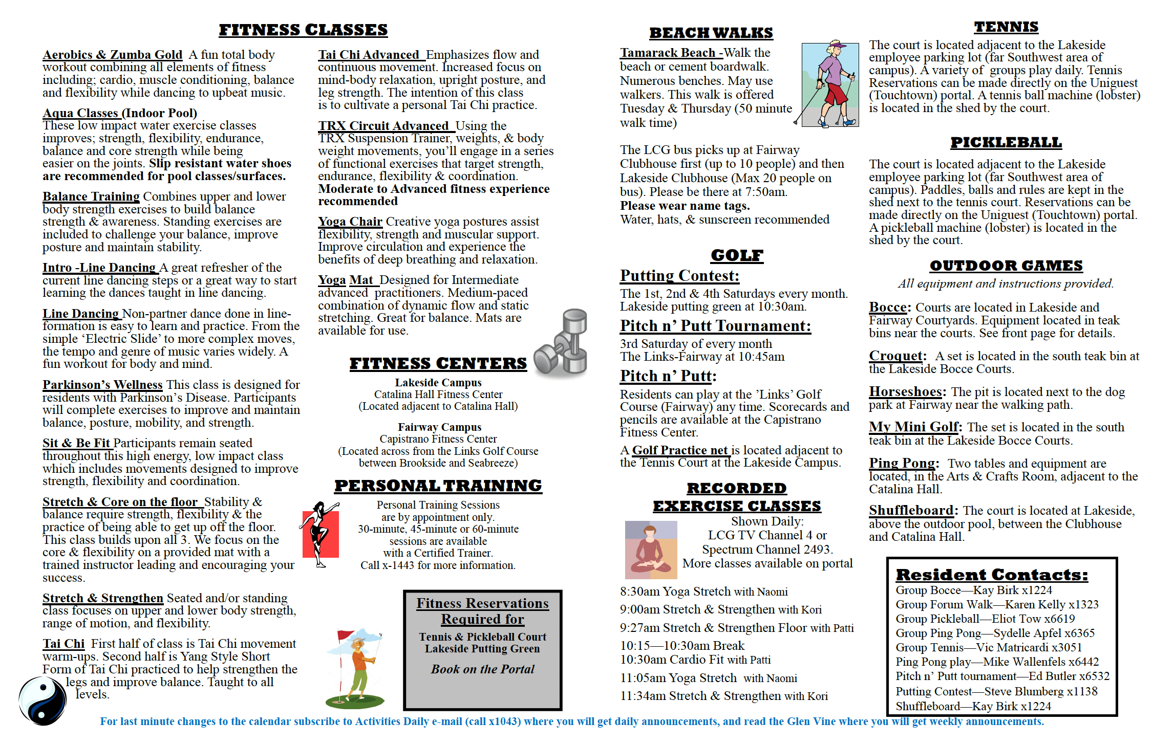 Fitness Class description Fitness Class Descriptions