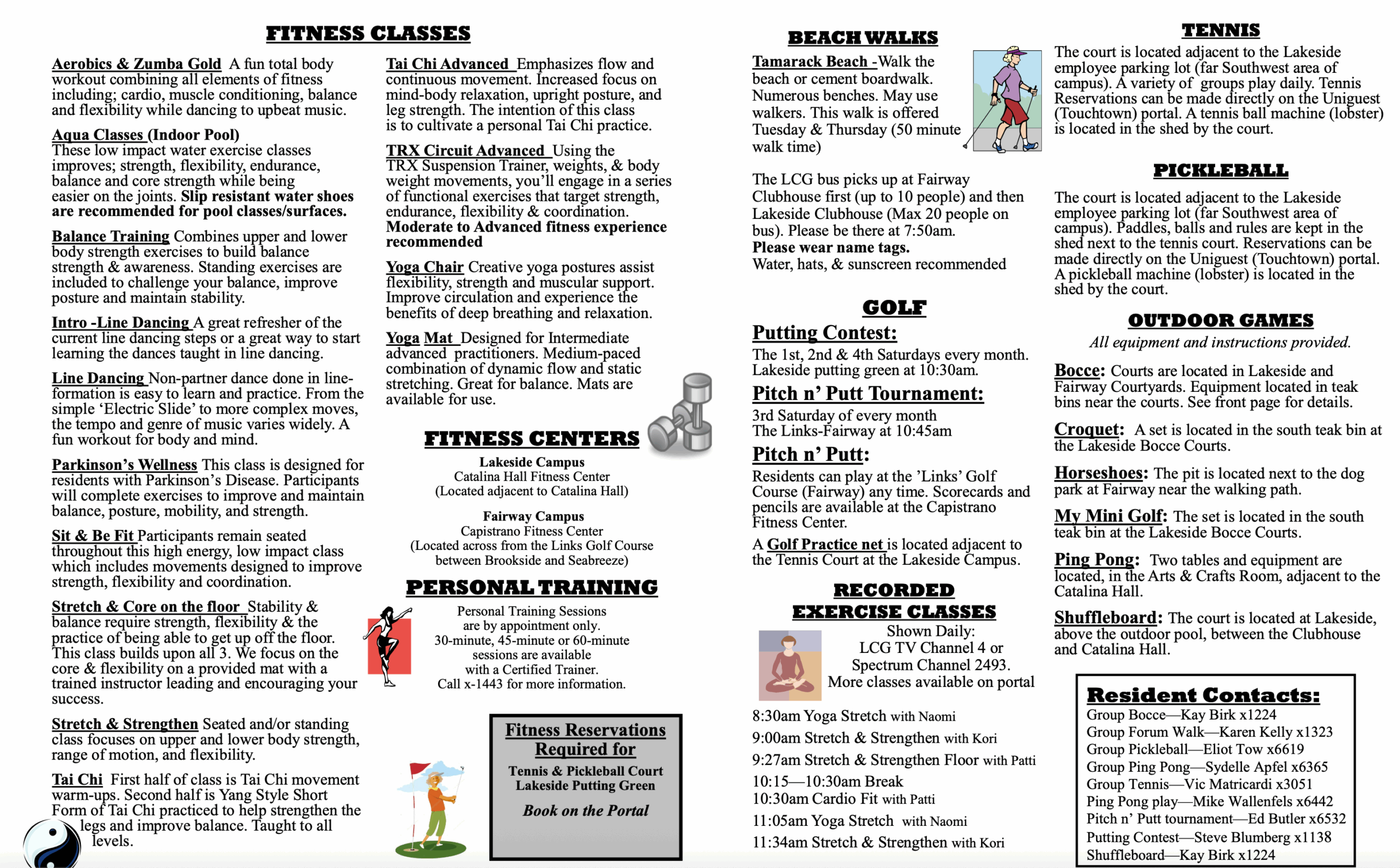 September Fitness Descriptions